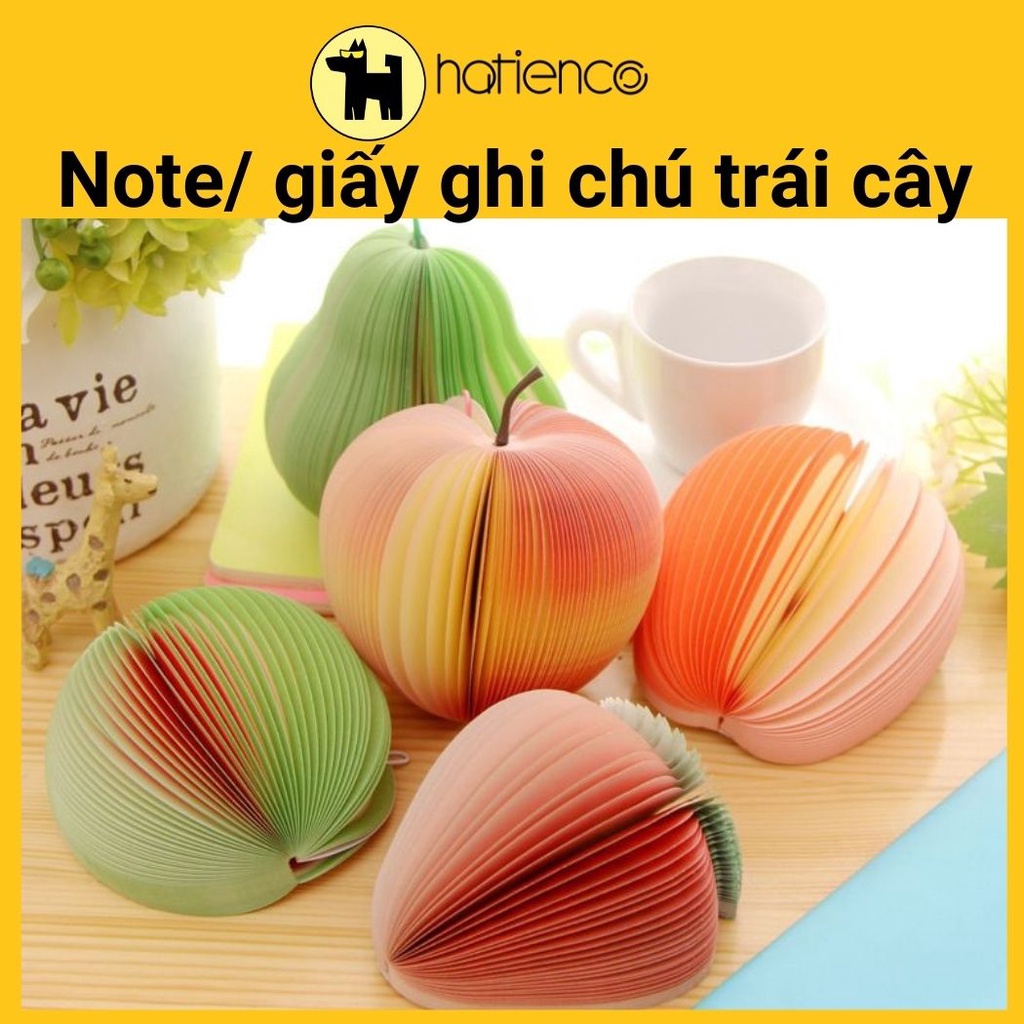 Giấy note, giấy ghi chú hình dạng trái cây