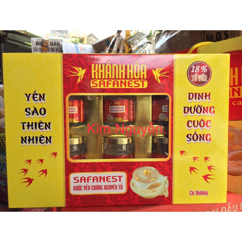 YẾN SÀO CAO CẤP KHÁNH HOÀ SAFANEST (NƯỚC YẾN CHƯNG NGUYÊN TỔ 18% YẾN SÀO)/ CÓ ĐƯỜNG