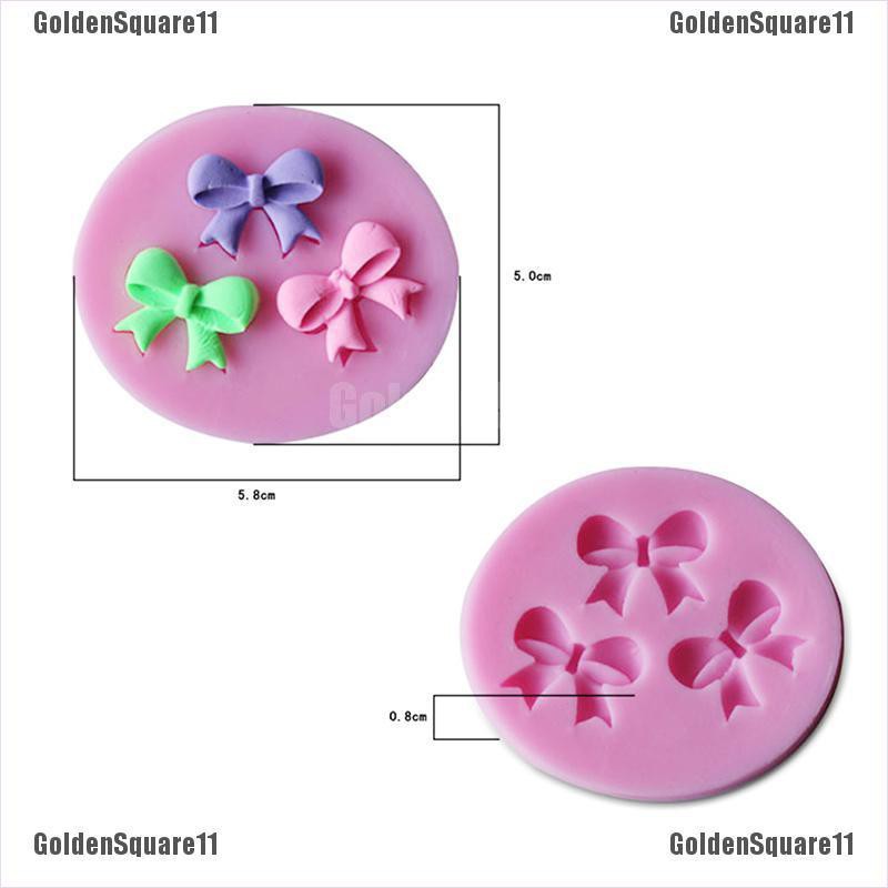 Khuôn Silicone Tạo Hình Làm Bánh Kẹo Hình Nơ 3D DIY