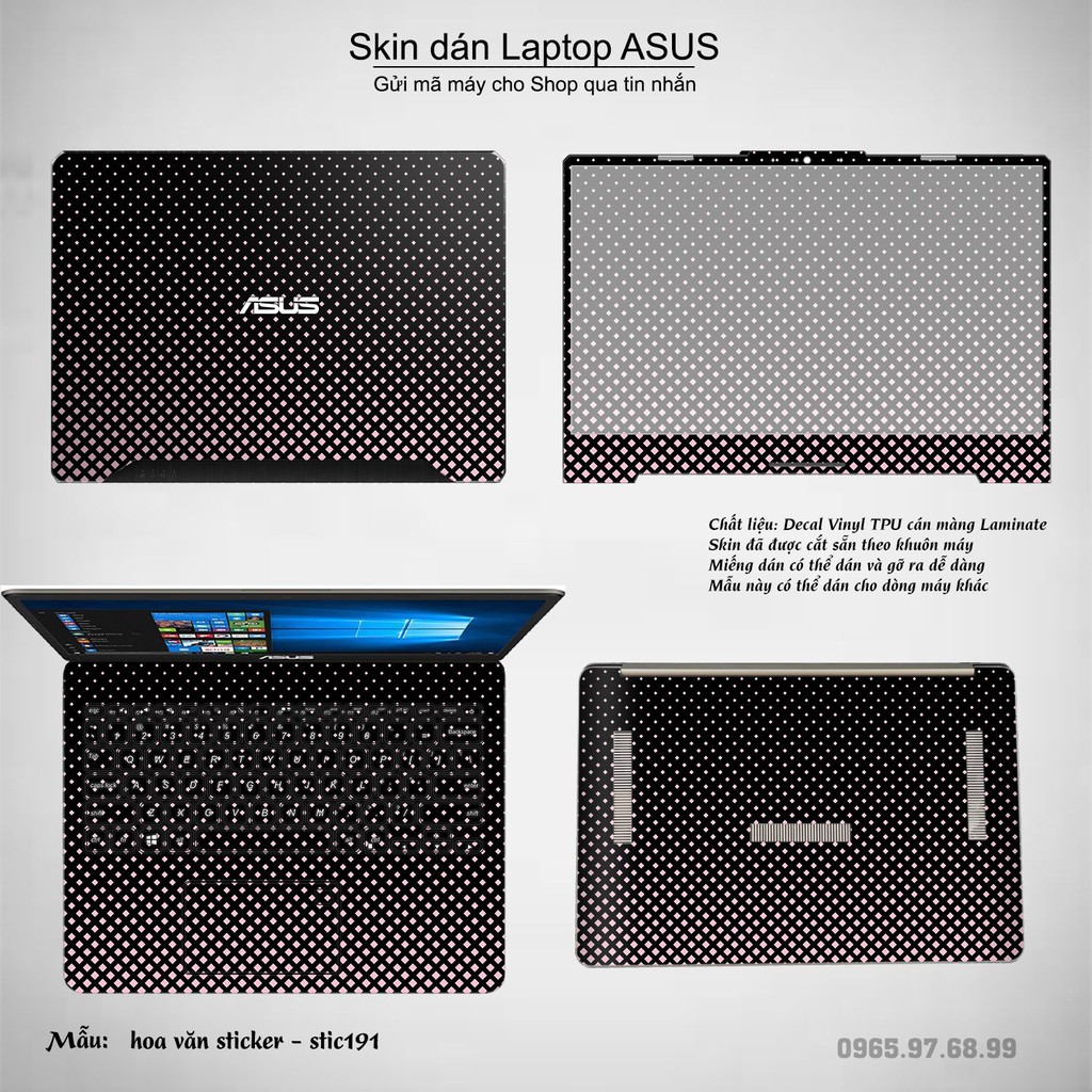 Skin dán Laptop Asus in hình Hoa văn sticker _nhiều mẫu 32 (inbox mã máy cho Shop)