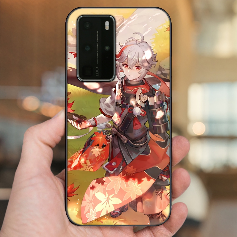 Ốp lưng Huawei P40 Pro viền đen in hình Kazuha Genshin Impact