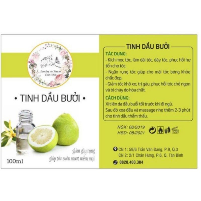 TINH DẦU BƯỞI XỊT TÓC HANDMADE NHÀ BỘT CHIẾT XUẤT 100% TỪ BƯỞI TƯƠI | BigBuy360 - bigbuy360.vn