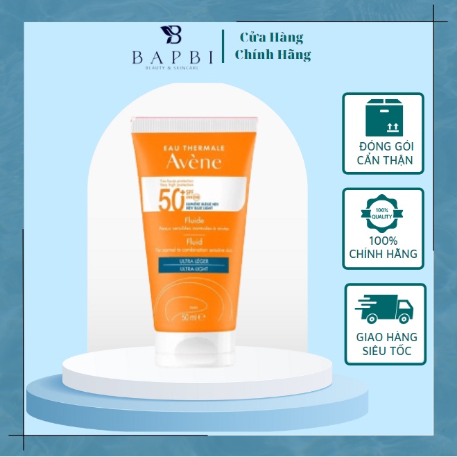 Kem Chống Nắng AVÈNE Dành Cho Da Thường - Da Hỗn Hợp Fluide SPF 50+  50ml