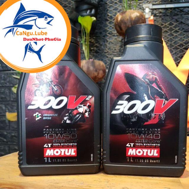 Nhớt motul 300V 10w40 tem 3 lớp, nhớt motul 300v2 10w50 thêm sự lựa chọn phù hợp với mọi loại xe