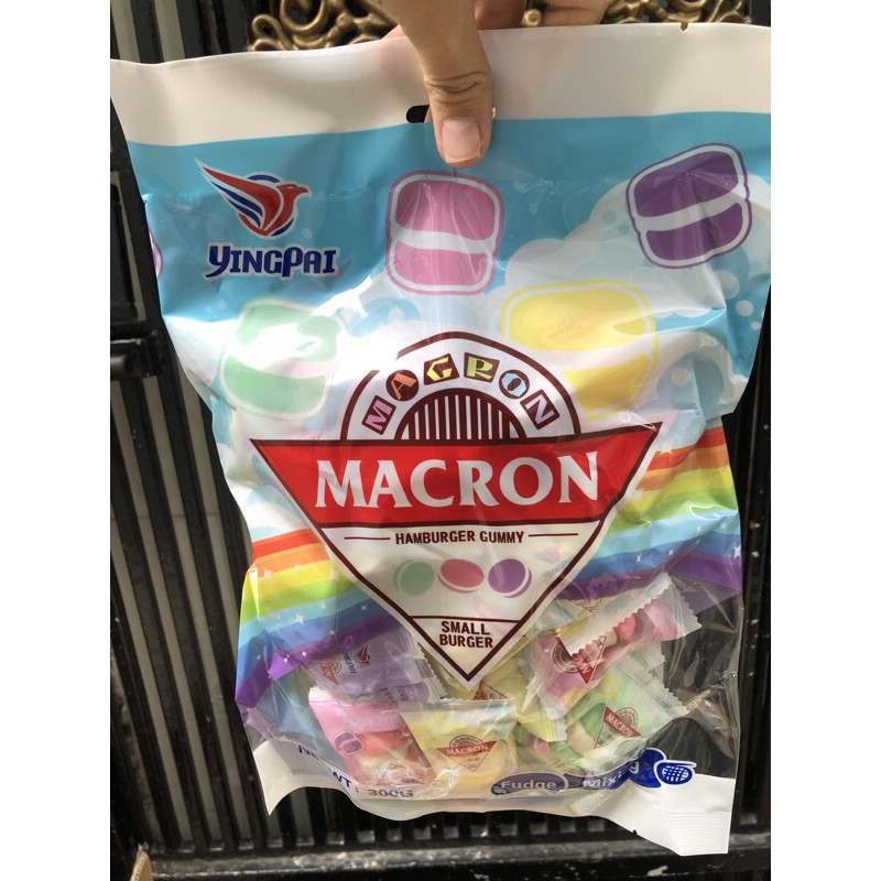 Kẹo Macron hamburger gummy gói 300gram