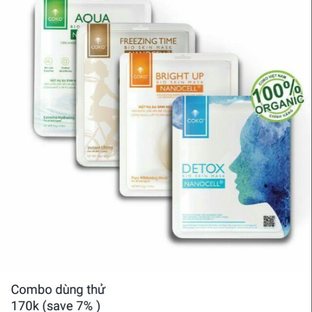 Combo dùng thử 4 loại mask