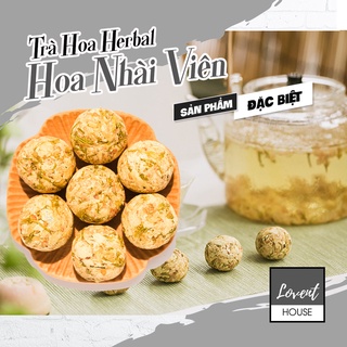 TRÀ HOA VIÊN cao cấp- HOA NHÀI VIÊN dạng nén (10gr), 100% không mix trà và đường, thủ công [LOVENT HOUSE]