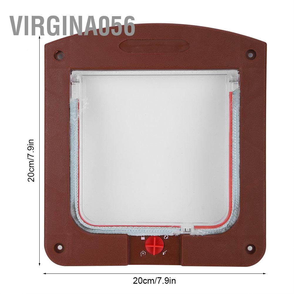 Có thể bán buôn Công tắc điều khiển PP vuông Cửa thú cưng Dog Cat Flap Màu cà phê Virgina056 Hàng giao ngay