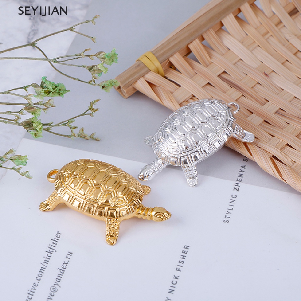 Tượng Rùa May Mắn Phong Thủy Màu Vàng Đồng Trang Trí Nhà Cửa / Văn Phòng