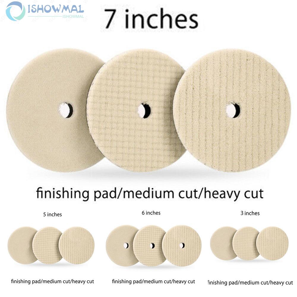 Miếng len đánh bóng gạch men/đá màu trắng 3/5/6/7 inch