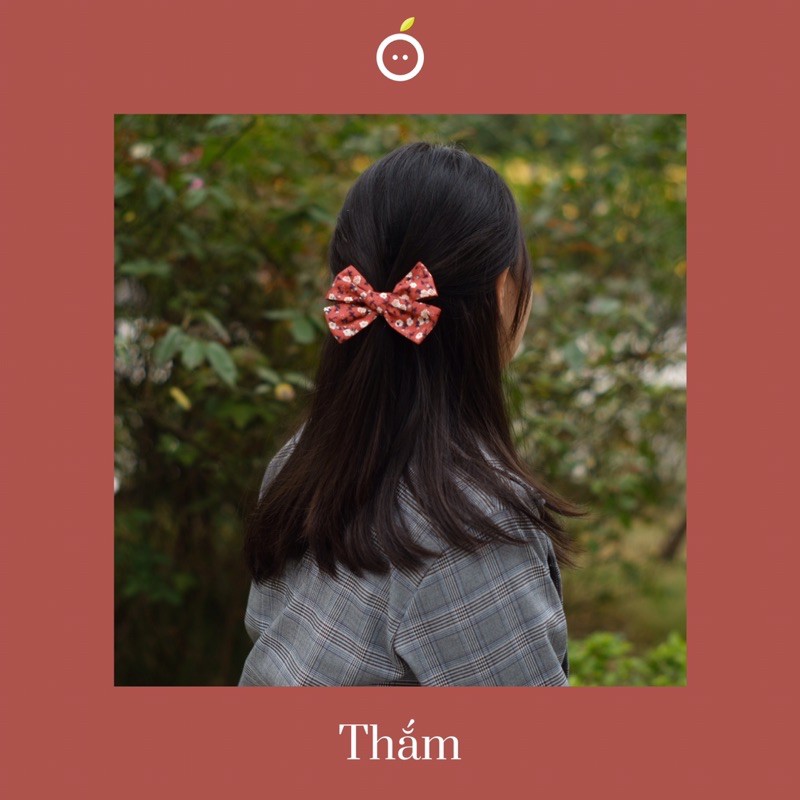 Ví Handmade "𝐓𝐡𝐚̆́𝐦" chất liệu Kate Thô Hàn/Họa tiết Hoa nhí/Phong cách Vintage/Nhỏ gọn, đựng được CMND, thẻ ATM