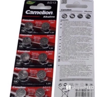 [Chính Hãng] Pin ag13, lr44 camelion , 16,000/ 1 vỉ 10 viên