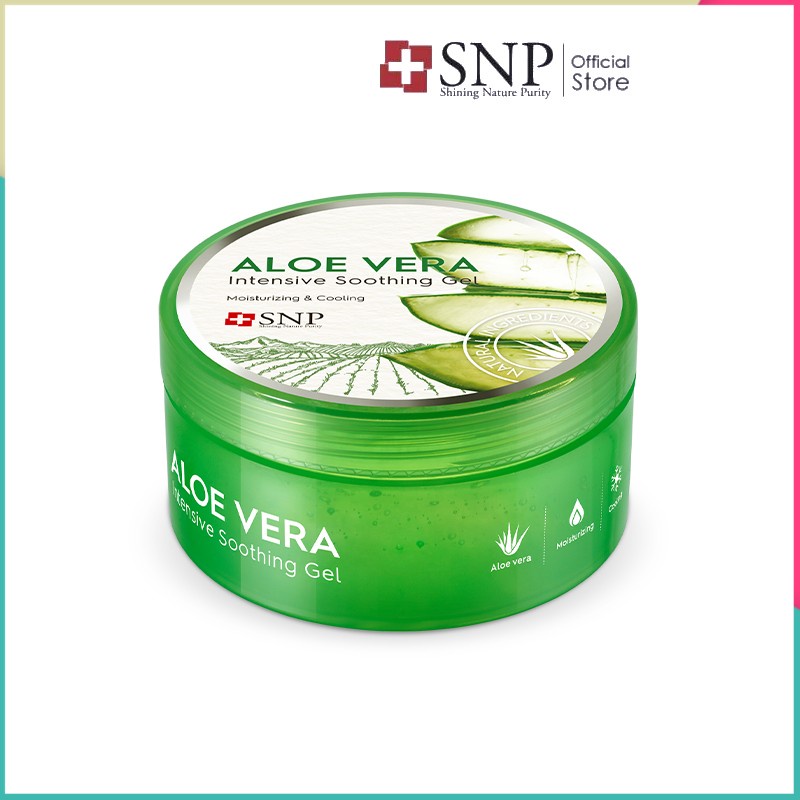 Gel Làm Dịu Da SNP Intensive Soothing Gel Chiết Xuất Lô Hội Tổ Yến Quả Lựu Ốc Sên - Gel Nhẹ Không Nhờn Dính