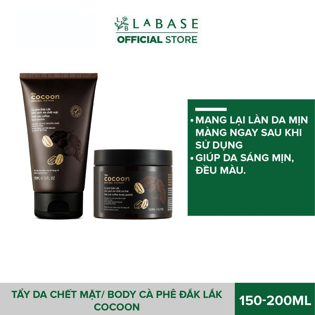 Tẩy da chết mặt/ body cà phê Đắk Lắk Cocoon 150ml - 200ml