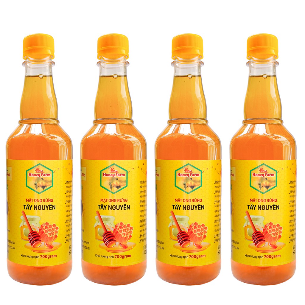 Bộ 4 chai mật ong Vạn Phúc (4 chai x 700gram)