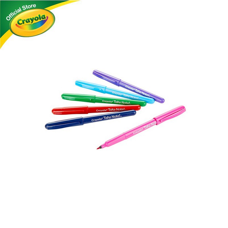 Bộ 6 cây bút dạ Ghi chú Crayola, dễ tẩy rửa - 586532