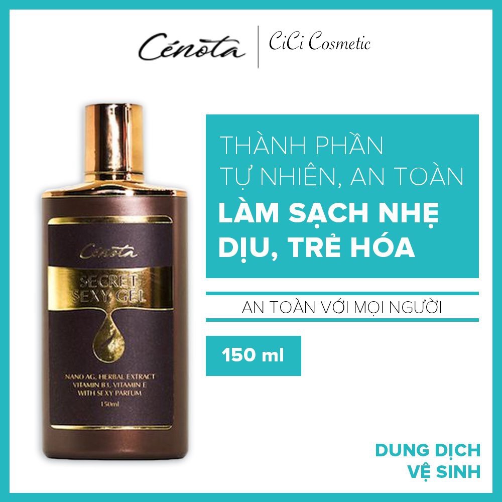 Dung dịch vệ sinh phụ nữ Cénota 150ml, dung dịch vệ sinh làm hồng mịn se khít vùng kín