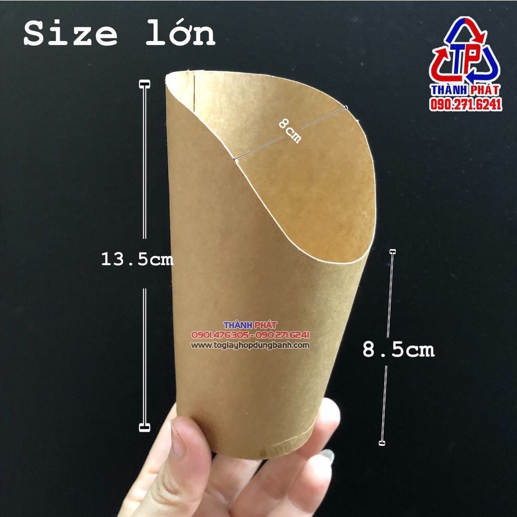 Ly giấy đựng bánh trứng gà non - khoai tây chiên - hogdog - mousse