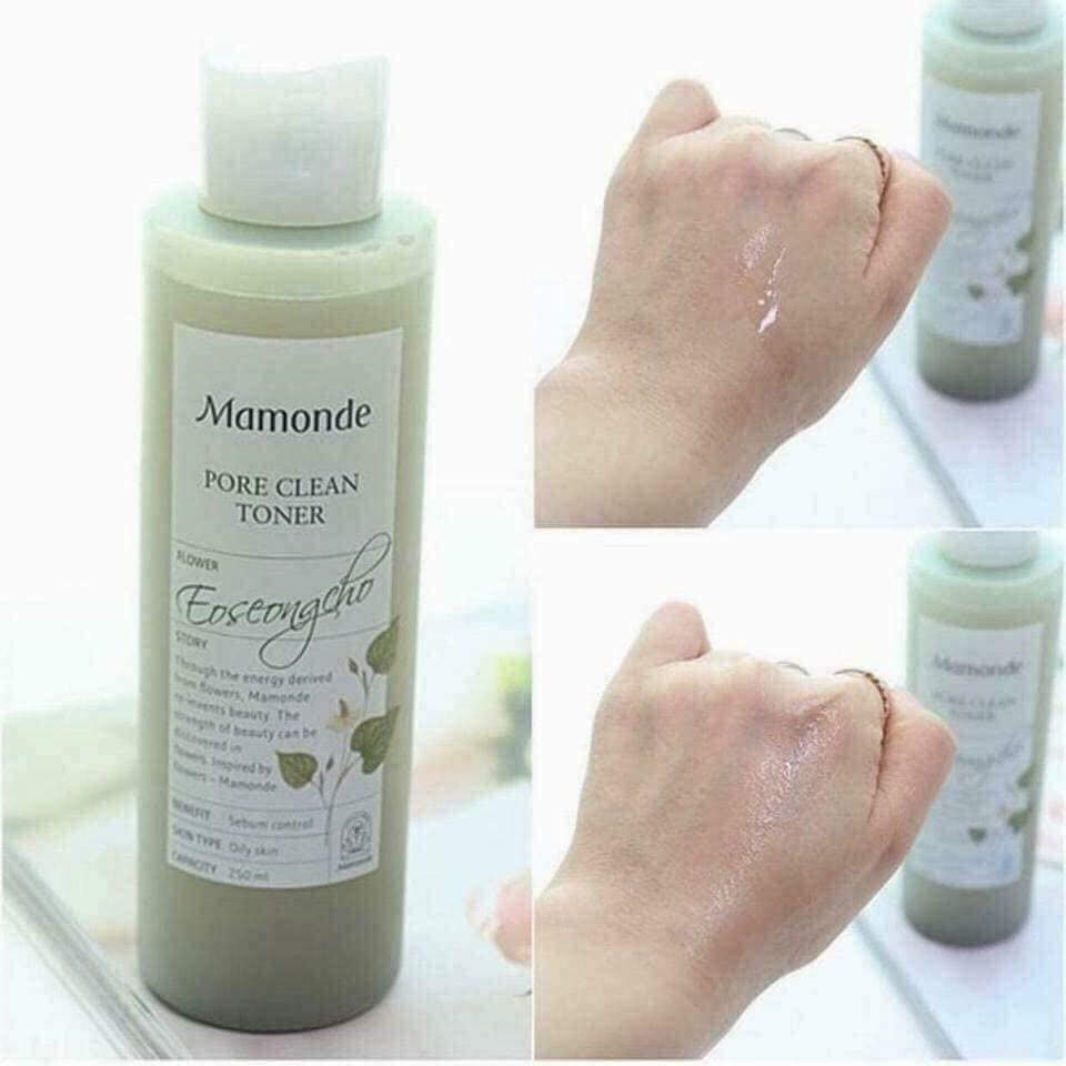 Nước hoa hồng Mamonde Pore Clean Toner - diếp cá