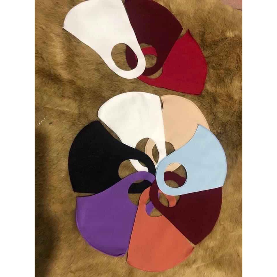 Set 5 Khẩu trang Su (Thun Poly 2 da) cao cấp theo màu | BigBuy360 - bigbuy360.vn