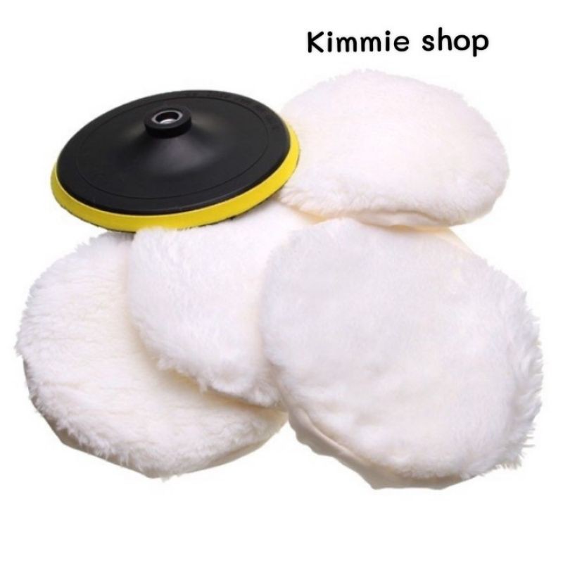 Miếng lông cừu 100 - 150mm dùng để đánh bóng xe hơi