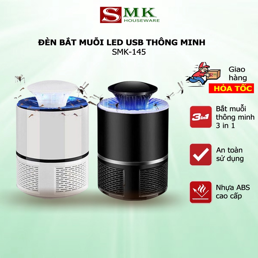 Đèn Bắt Muỗi LED USB Thông Minh Hình Trụ Thiết Kế Tối Ưu Hóa 360 Độ Bắt Muỗi Không Điểm Mù