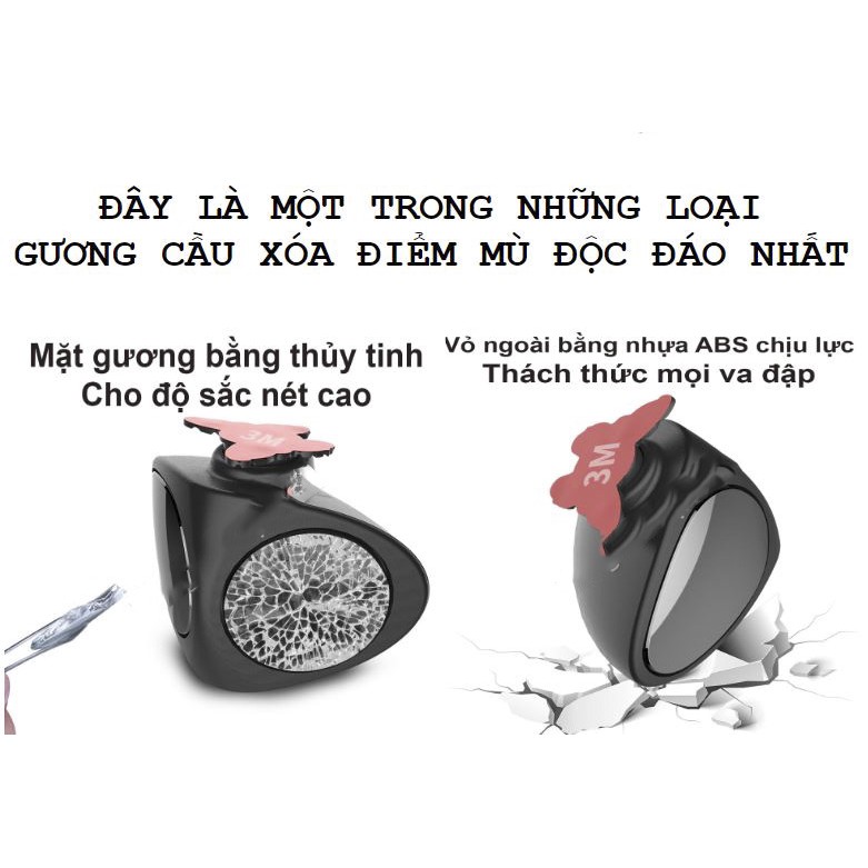 GƯƠNG CẦU LỒI HAI MẶT CHUYÊN DỤNG QUAN SÁT BÁNH TRƯỚC, BÁNH SAU CHO XE Ô TÔ