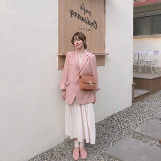 Áo blazer hồng nữ tính