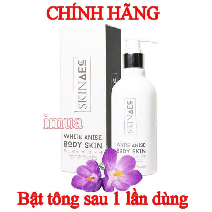 Sữa tắm Ủ kích trắng da SKIN AEC Hàn Quốc - Bật Tông sau 1 lần dùng