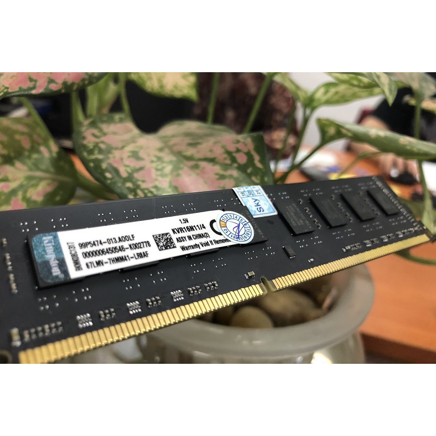 Ram Kingston DDR3 4GB Bus 1600MHz PC3-12800 1.5V Udimm Dùng Cho Máy Tính Để Bàn PC Desktop Bảo Hành 36 Tháng 1 Đổi 1