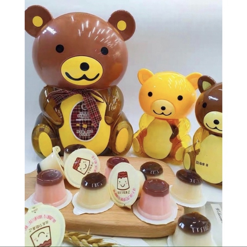 Thạch Pudding trứng hình gấu vị ngon tuyệt - Hộp làm quà tặng tết thiếu nhi, dịp trung thu cho các bé
