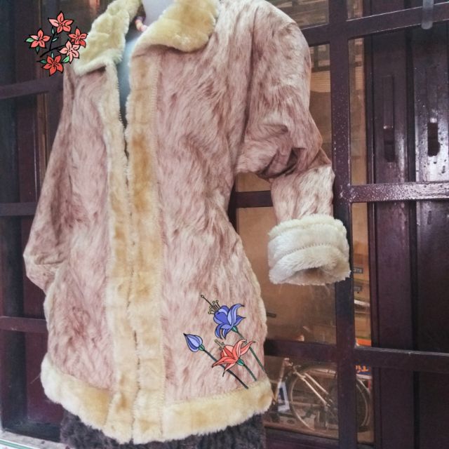 Áo khoác da lộn lót lông cừu trong toàn bộ