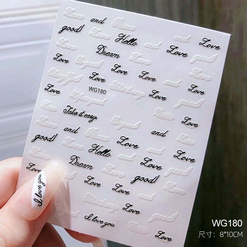 Sticker chữ dán móng nail