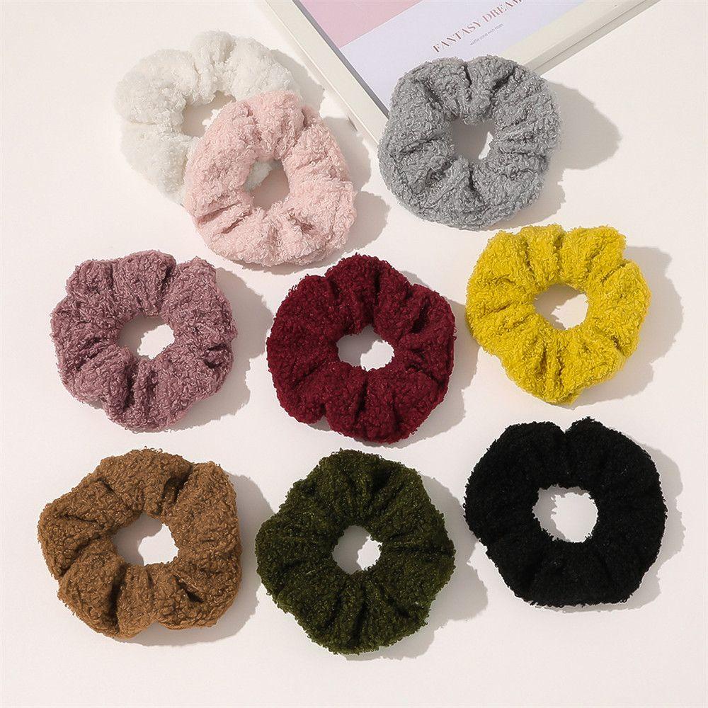 Dây Cột Tóc Scrunchies Bằng Vải Bông Mềm Mại Cho Nữ