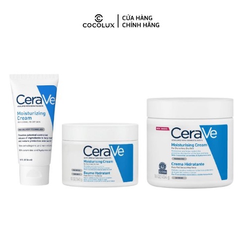 Kem Dưỡng Ẩm Cerave Moisturizing Cream Dành Cho Da Khô - Bảo vệ da, khối phục màng ẩm cho da