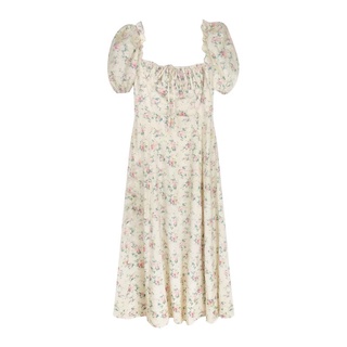 váy hoa maxi xẻ chân