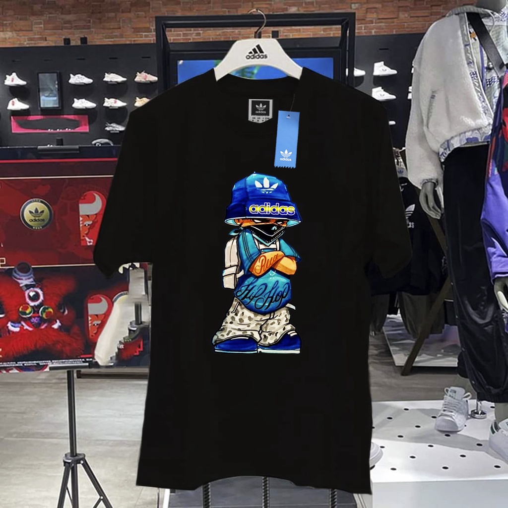 Áo Phông Adidas Cậu Bé Hip-Hop 100% Cotton, Áo Thun Adidas Cô Gái Đeo Kính Nam Nữ Chính Hãng - Giá Rẻ - Có Big Size