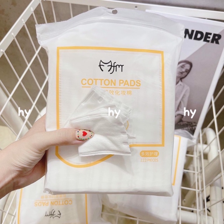 Combo 2 Túi Bông Tẩy Trang Cotton Pads 2 Túi 444 Miếng