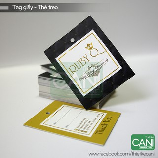 500c In theo yêu cầu Tag giấy 4.5x5.5cm Tag giấy treo quần áo Thẻ treo Tag áo Tem quần áo Tag phụ kiện Nhãn giấy