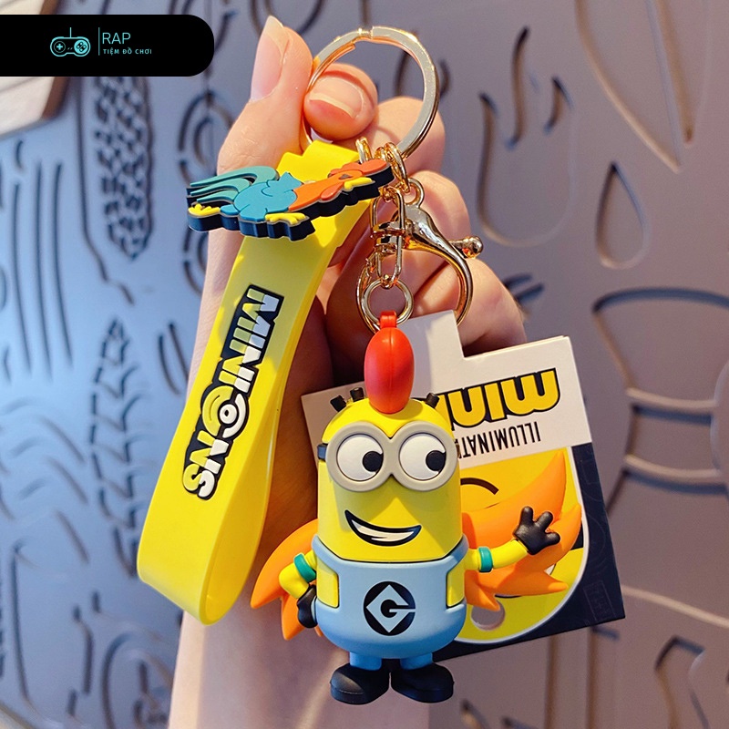 Móc khóa minion 12 con giáp nhiều kiểu dáng đáng yêu chất liệu PVC dùng làm quà tặng, móc treo balo, túi xách-Ráp