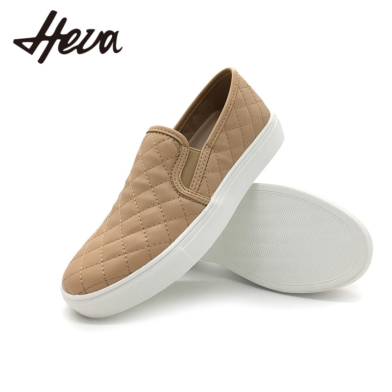 Giày lười giày thường nữ đế bằng dày mũi tròn dây thun miệng sâu phong cách Âu Mỹ cổ điển | BigBuy360 - bigbuy360.vn