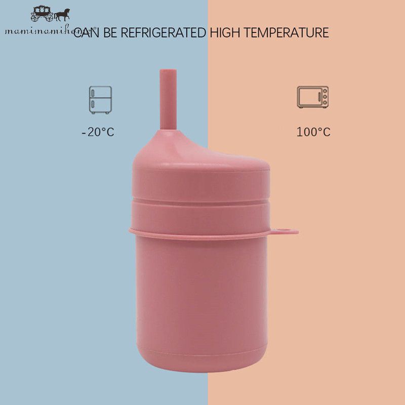 Cốc uống nước Mamimamihome bằng silicon có nắp đậy dành cho trẻ em