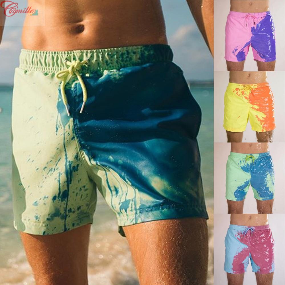 Quần Bơi Ngắn Thay Đổi Màu Sắc Theo Nhiệt Độ Cho Nam