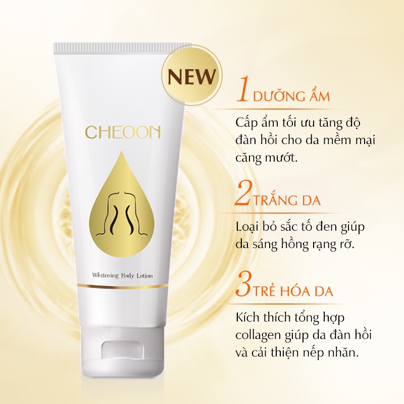 Kem dưỡng thể CHEOON Body Lotion Dung tích 150ml dưỡng trắng da kem body toàn thân, dưỡng ẩm cho da