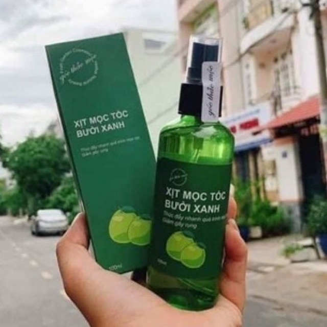 ☘☘XỊT MỌC TÓC BƯỞI XANH 100ml ( Giúp Mọc Tóc Giảm Gãy Rụng )