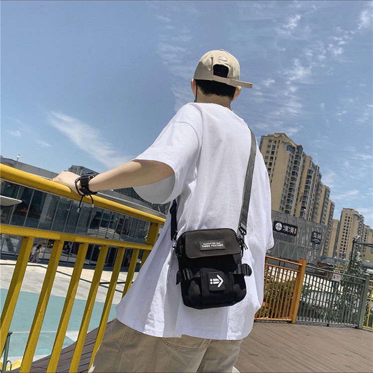 Túi Đeo Vai Vải Canvas Kiểu Hàn Quốc Thời Trang Cho Nam