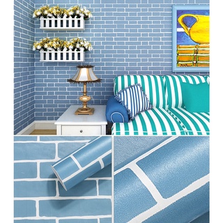CUỘN 10M GIẤY DÁN TƯỜNG (decal cuộn) MÃ GẠCH XANH