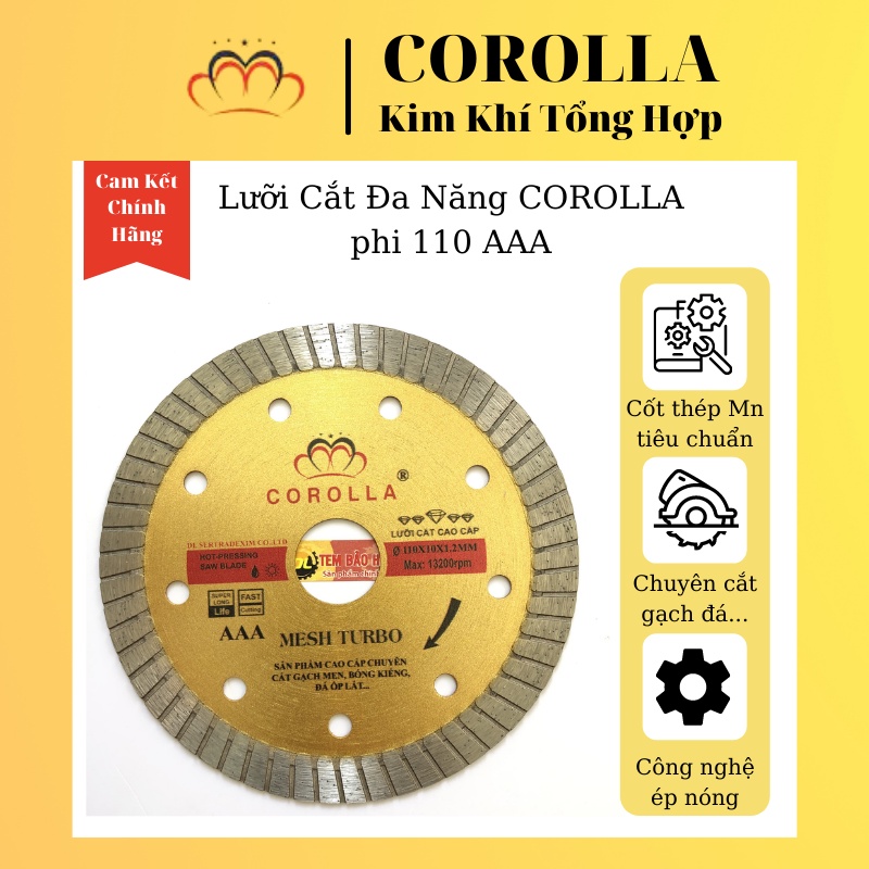 Lưỡi cắt gạch, cắt đá ốp lát, cắt gạch ngói gốm sứ, tường bê tông Phi 110