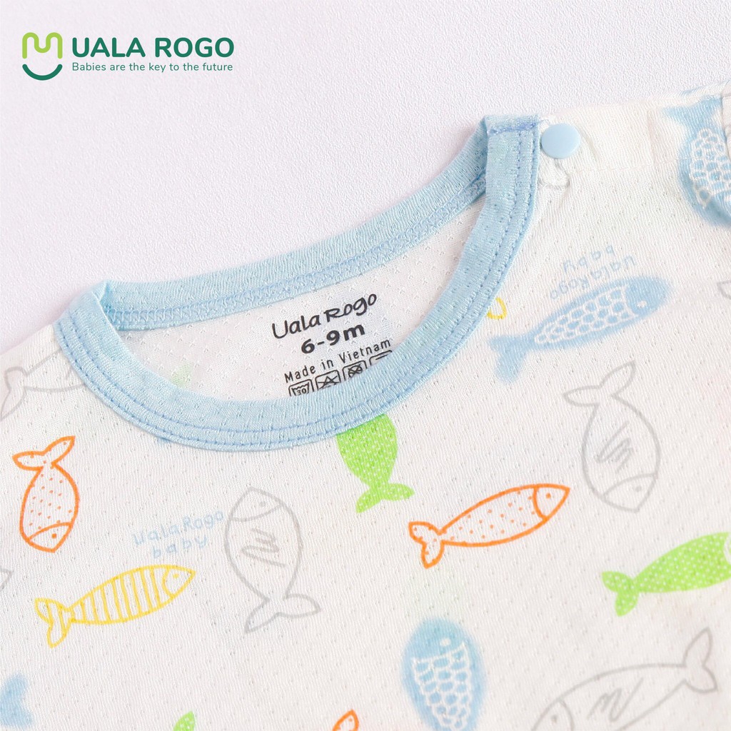 Bộ QA cộc tay họa tiết cá Organic Cotton UalaRogo