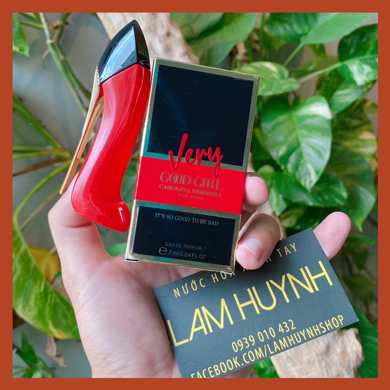 Nước hoa mini VERY GOOD GIRL Guốc đỏ Carolina Herrera 7ml